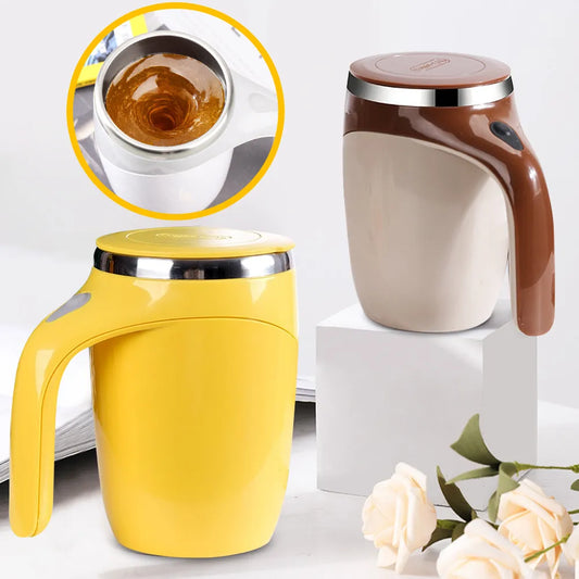 Smart Magnetic Mug: Rechargeable Stainless Steel Coffee Blender Thermos - Perfect for Automatic Stirring!