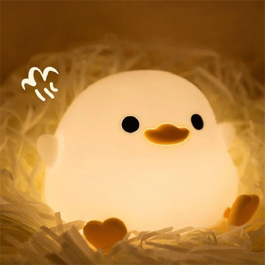 Quacktastic Duck Night Lamp: USB Rechargeable, Touch Sensor, Perfect for Kids' Bedrooms